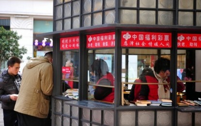 China lottery sales dip 6 pct y-o-y in March