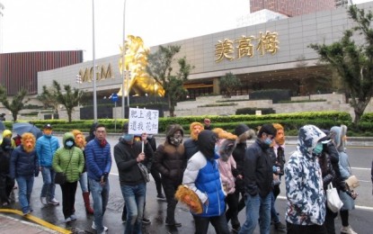 Labour group marchers target MGM China on bonuses