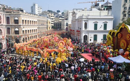 Macau Chinese New Year arrivals up 10 pct Feb 15 to 18