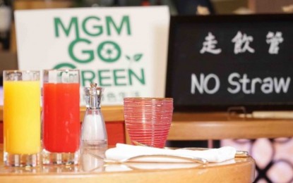 Throwaway plastic ban at MGM China eateries from 1Q 2019